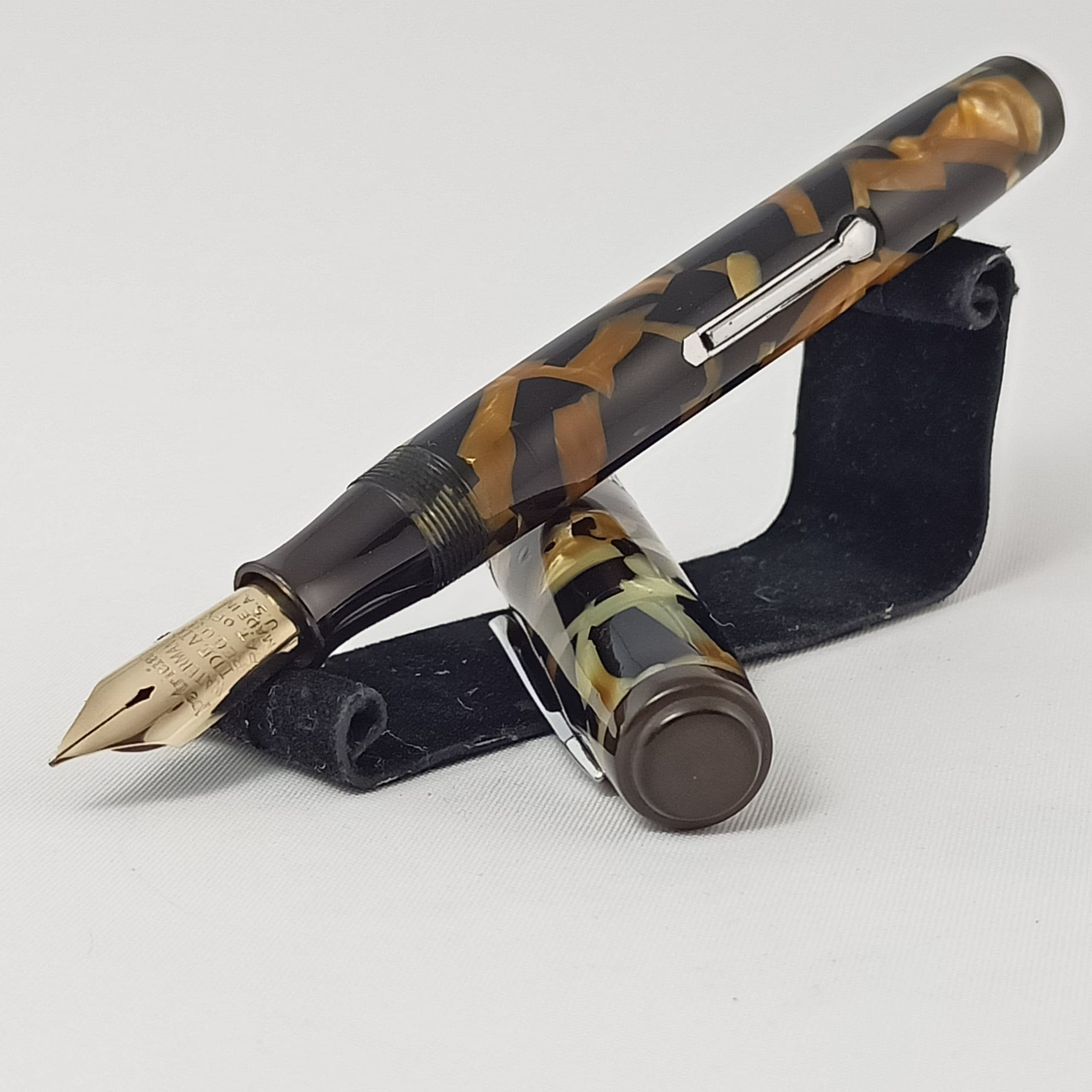 Penna stilografica Waterman Patrician in celluloide con dettagli in acciaio